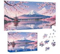 Pavemlo Puzzle 1000 Pieces 41x80cm Mont Fuji - Forme Spéciale Puzzle Classiques & Défi Impossible pour Adultes | Familial Stimulant & Décoration | Cadeau Unique pour Passionnés de Puzzles