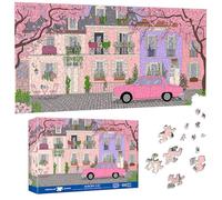 Pavemlo Puzzle 1000 Pieces 41x80cm Scène de Rue Onirique - Forme Spéciale Puzzle Classiques & Défi Impossible pour Adultes | Familial Stimulant & Décoration | Cadeau Unique pour Passionnés de Puzzles