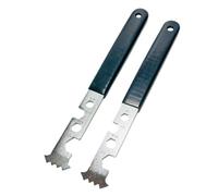 Paver Removal Tool 2 Pieces - Paver Splitter Manual Lifter With Double Hooks | Brick Puller Grabber High Manganese Steel | For Driveway Baseboard Sidewalk Filler Yard Deck Crevice Patio Brick Lawn Gar