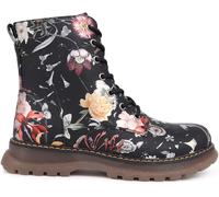 Pavers Pavers Black Lace Up Floral Boots