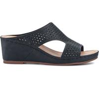 Pavers Pavers Black Tall Wedge Heel Mules