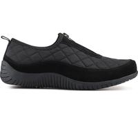 Pavers Pavers Black Wide Fit Leather Slip On Shoes With Zip Fastening Black EU 40 (UK 7)