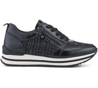 Pavers Pavers Black Zip-Up Laced Trainers