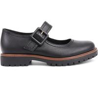 Pavers Pavers Plain Black Mary Jane Buckle Shoes with Chunky Sole Plain Black EU 38 (UK 5)