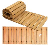 Pavés d'allée de jardin en cèdre - Revêtement de sol en bois rustique facile à dérouler - Installation facile pour terrasse, mariage, bordure de pelouse - 7 m