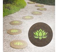 Pavés d'aménagement paysager de chemin avec motif de lotus, style oriental, zones d'étang dimensionnelles/décor de pelouse/cour(Style2)