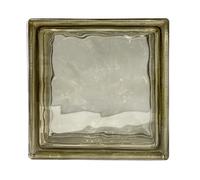 Pavés Smart Ondulé Bloc de verre coloré dans la masse Bronze | Dimension 190 x 190 x 80 mm | Euro/pcs. 4,50 | Unité de vente : une boîte de 6 pièces.