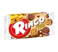 PAVESI 6 x Ringo Biscuits Cookies (6 x 55 g) Cacao & Hazelnut