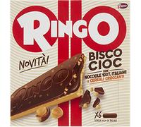 Pavesi Lot de 3 biscuits Ringo Bisco Cioc Nocciole avec crème 100 % noisettes italiennes 162 g 6 snack