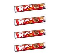 Pavesi: Lot de 4 portions de biscuits à la vanille « Ringo » avec 18 biscuits - 165 g