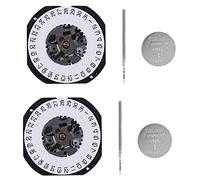 Pavewood 2 x Mouvement à quartz japonais VX32 VX32E Date à 3 avec tige réglable et pile, Calendrier 3 heures, japonais