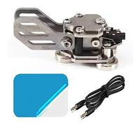 Pavewood Mini CW Morse Key Double Paddle Code Keyer en Alliage D'Aluminium pour la Pratique DéButant CW Telegraph Shortwave Radio