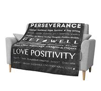 PAVILIA Couverture polaire de guérison, cadeau de rétablissement bientôt, couverture douce pour homme et femme, cadeau inspirant pour patient, pensées positives, prière, amour, 127 x 152,4 cm, gris