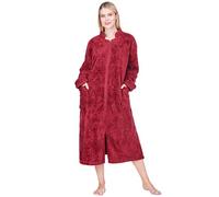 PAVILIA Peignoir à fermeture éclair pour femme - En sherpa - Avec fermeture éclair sur le devant - Chaud - Avec poches