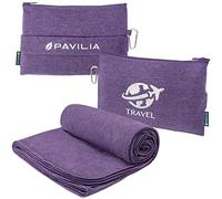 PAVILIA Couverture et Oreiller de Voyage Doux et Compact, Couverture d'avion Pliable dans Sac, Ensemble de Couverture de vol légère et Portable avec Sangle de Bagage, Camping, Avion, Voiture, Maison,