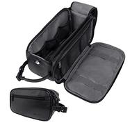 PAVILIA Trousse de Toilette pour Homme en Cuir synthétique - Noir - Taille Unique