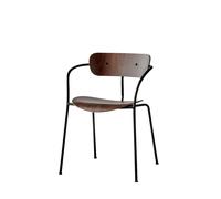 Pavilion AV2 Chaise de Table à Manger M. Accoudoir Noyer/ Noir