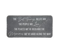 Pavilion Gift Company 25316 The Best Things Pierre de jardin Gris/blanc 40,6 x 19,7 cm