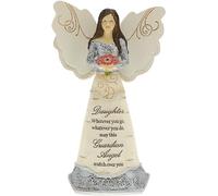 Pavilion Gift Company Ange Tenant Un Chat en polyrésine, Beige, 15,2 cm