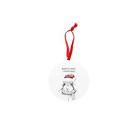 Pavilion Gift Company - Baby's First : Bunny - 11,4 cm Ornement en céramique Lapin Lapin Bébé Premier Noël Vacances Home Decor