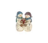 Pavilion Gift Company - Baking Spirits Bright - Figurine de Bonhomme de Neige en résine Peinte à la Main - 11,4 cm - Figurine décorative de Noël - Décoration de Noël