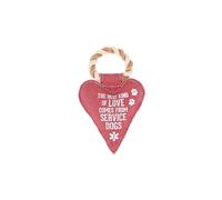 Pavilion - The Best Kind of Love Comes from Service Dogs - Jouet pour chien en forme de cœur avec poignée en corde K-9 - Compagnon à fourrure K-9 - Cadeau de Saint-Valentin, de Noël ou d'anniversaire
