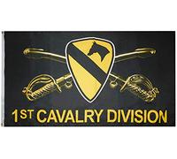 Pavillon 1re division de cavalerie avec épées noires Bandera éLection 3x5