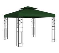 Pavillon 3 x 3 x 2,68 m Vert Polyester et Acier vidaXL