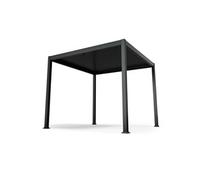 Pavillon 3x3 m toit à lames en acier galvanisé Pergola protège du soleil