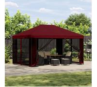 Pavillon 4 × 3 m bordeaux - COCO -(1 pc) - Anti-UV - barnum de jardin Polyester - Protection solaire 979lmf25k