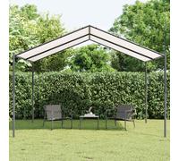 vidaXL Pavillon de jardin 4 x 4 x 2,6 m Blanc Acier et polyester Toit imperméable