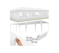 Tonnelle - TECTAKE - Pavillon MIRAMAS emboîtable, en polyéthylène et en acier 900 x 300 x 250 cm - Blanc