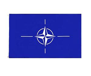 Pavillon Alliance De L'Otan En Europe 2 Œillets Bannière Personnalisée Durable Bannière De Drapeaux Personnalisés Pour Balcon Anniversaires Défilés 90X150Cm