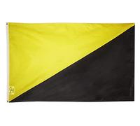 Pavillon Ancap, Anarcho-Capitalisme, Capitaliste Noir Et Jaune 2 Œillets Drapeau Double Face Durable Bannière De Drapeaux Personnalisés Pour Party Parade Élection 90X150Cm