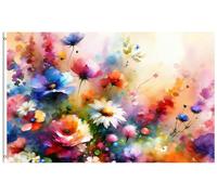 Pavillon Aquarelle abstraite printanière, nature, fleurs magnifiques