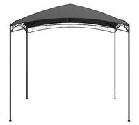 Pavillon Belvédère 3x3x2,65 m Anthracite en Acier et Tissu Polyester 180 g/m² Toile avec revêtement PA abri extérieur pour Jardin terrasse Camping Protection Soleil Pluie