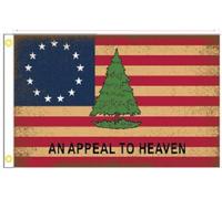 Pavillon Betsy Ross Appeal To Heaven Vintage Tea Stain Bannière