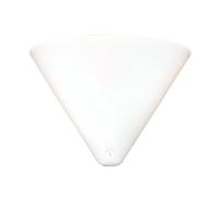 Pavillon cache-fils plastique blanc conique, diam.125mm, vis de blocage intégré, garantie 5 ans - Tibelec