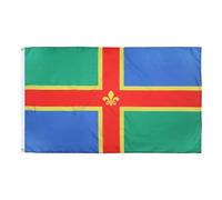 Pavillon Comté De Lincolnshire, Angleterre Résistant Aux Intempérie Drapeau Double Face Couleur Vive Drapeau Grand Pour Jardin Anniversaires Rue Déco Fête 90X150Cm