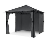 Pavillon de jardin avec auvent Pergola Blumfeldt Mondo 295x262x295 acier polyester Gris