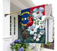 Pavillon de jardin Fleur de cornouiller cardinal, fleur emblématique de la | Caroline du Nord Bannière de jardin Célébrations 12x18in Double Face bannière Couleur Vive Drapeau de jardin