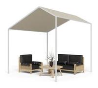 Pavillon de jardin - Gazébo avec toit - 3x3m - Salon de jardin - Hydrofuge - Protection UV 50+ - Aluminium poudré - Beige Beige