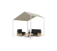 Pavillon de jardin - Gazébo avec toit - 3x3m - Salon de jardin - Hydrofuge - Protection UV 50+ - Aluminium poudré - Beige Beige