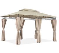 Pavillon de jardin Ibiza 3x4 m crème Garden Point