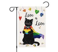 Pavillon de jardin Mois de la fierté Rainbow Petite bannière Carnaval | 12x18in Couleur Vive Drapeau Double Face Résistant à La Décoloration Bannière personnalisée Anniversaires Célébrations