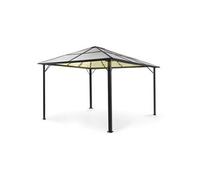 Pergola - Blumfeldt Pantheon Solid Sky Ambient Solar - 3m x 4m - Tonelle - Toile polyester - Pavillon de jardin - Transparent