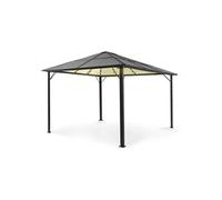 Pantheon Solid Sky Ambient Solar Pergola avec toit 3x4m polycarbonate aluminium éclairage