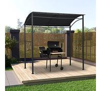 Pavillon de Jardin pour Barbecue,Structure Acier avec Toile Polyester,Abri Extérieur Résistant aux Intempéries,Pergola Jardin Exterieur avec Crochets,Terrasse,Camping,Anthracite,215 x 150 x 220 cm