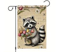 Pavillon de jardin Raton laveur fleuri, animal mignon, printemps, été Flag