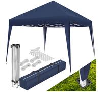 BARNUM - TECTAKE - Tonnelle LINOSA 3x3m Cordes de tension piquets et sac de transport inclus Pliable et étanche - Bleu